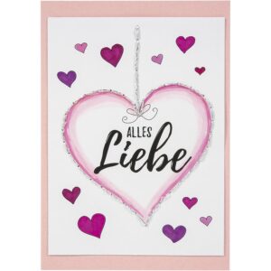 BLANKI-Unicolor-Klappkarten flamingo*   - Bild 00