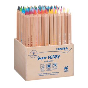 96 Super FERBY Dreikant-Naturfarbstifte   - Bild 00