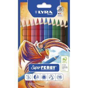 12 Super FERBY Dreikantfarbstifte     - Bild 00