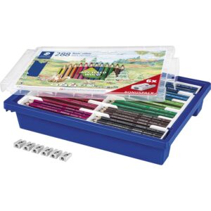 Aktionspaket STAEDTLER Dreikantfarbstifte + Spitzer gratis!   - Bild 00