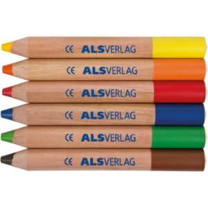 ALS-COLOR Maxi Farbstifte, 6er-Set     - Bild 00