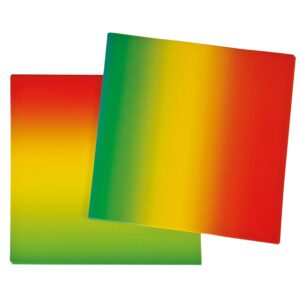100 Regenbogen-Faltblätter, 20 x 20 cm   - Bild 00