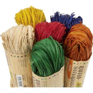Raffia-Naturbast-Sortiment Grundfarben   - Bild 00