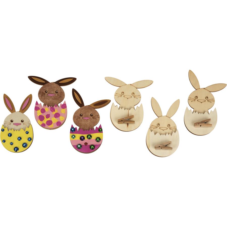 Bastelset Klammer-Tiere, 6er-Set     - Bild 01