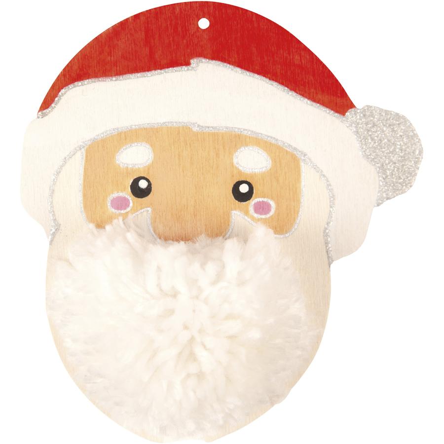 Holzanhänger Pompon-Nikolaus, 6er-Set     - Bild 01