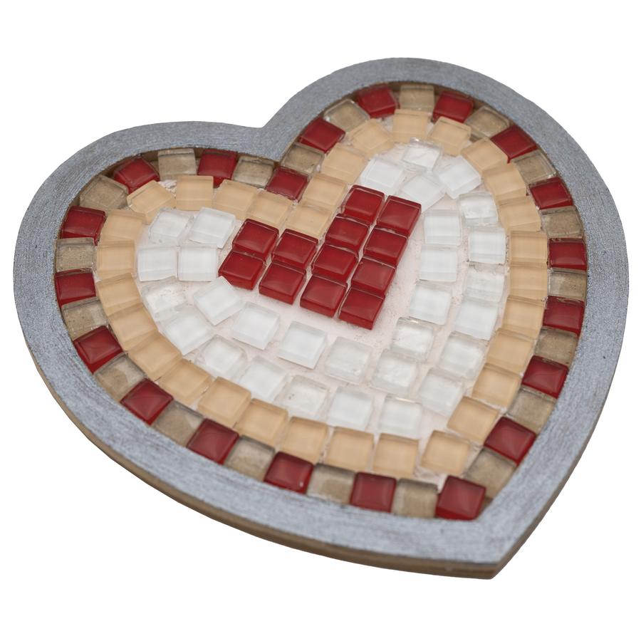MDF-Mosaikuntersetzer Herz     - Bild 01