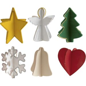 Weihnachtsanhänger 3-D, 24er-Set     - Bild 00