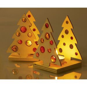 Bastelset Teelichthalter Funkeltanne, 2er-Pack     - Bild 00