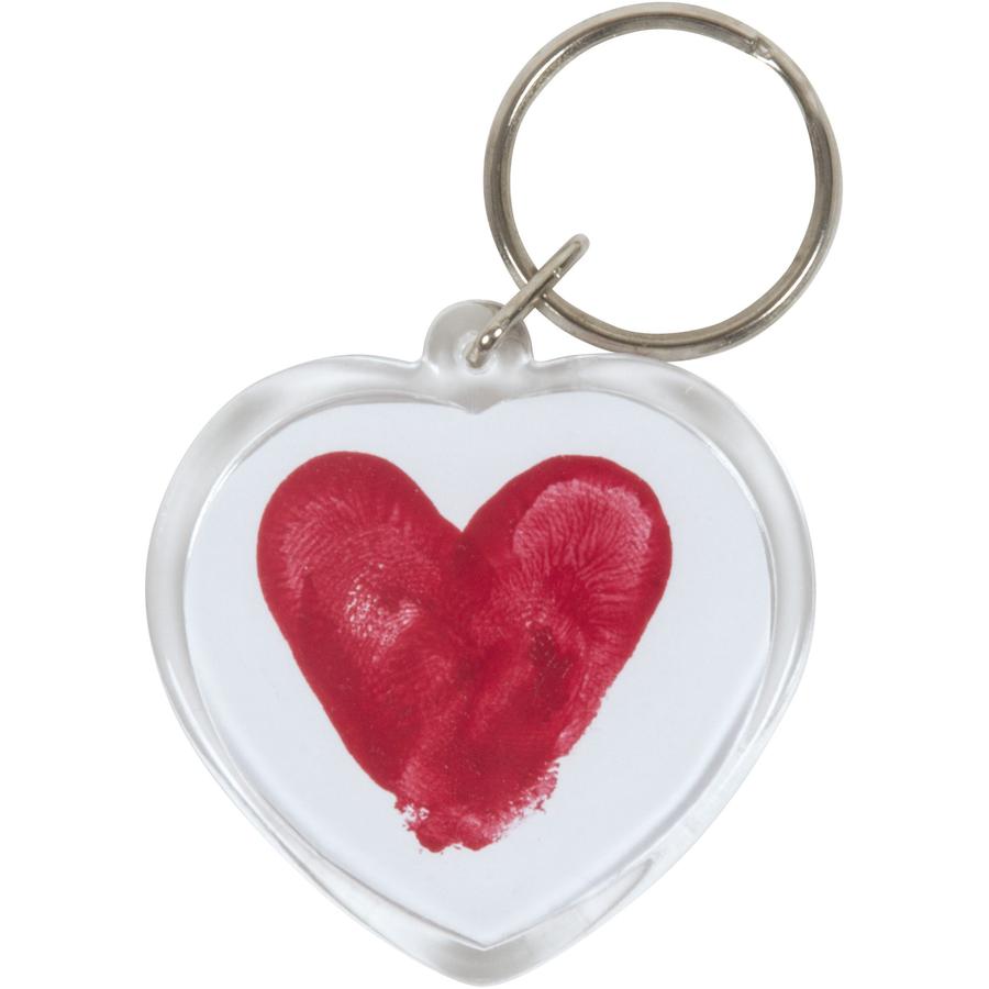 Acryl Schlüsselanhänger in der Form eines Herzens zum selbst
