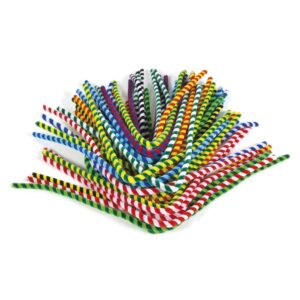 Pfeifenputzer gestreift, 50er-Pack     - Bild 00