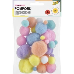 Pompons Pastelltöne     - Bild 00