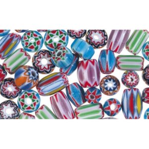 Millefiori-Glasperlen Multicolor     - Bild 00