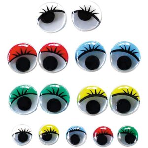 Wackelaugen-Mixpack mit Wimpern, farbig   - Bild 00