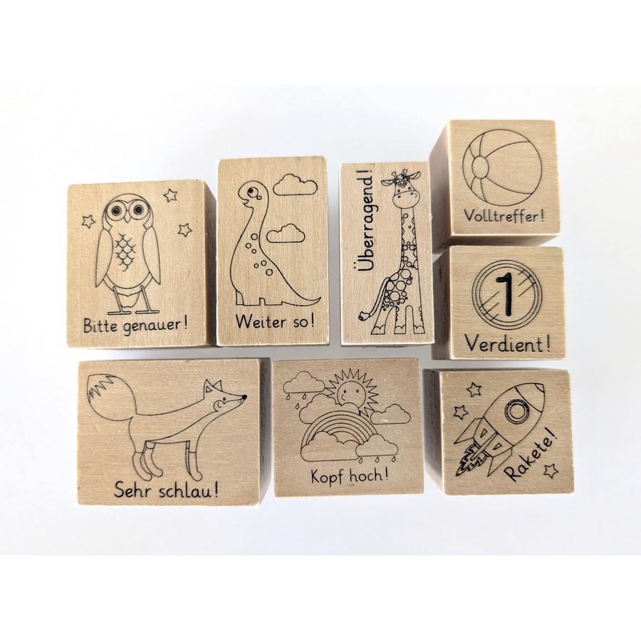 00_40.078 Belobigungsstempel, 8er-Set - Bild 00