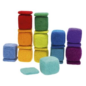 Regenbogen Filzwürfel-Set , 24-tlg.      - Bild 00