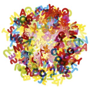 Acryl-Großbuchstaben transparent , 150-tlg.     - Bild 00