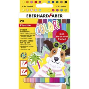 20 Doppelfasermaler COLORI, neon und pastell     - Bild 00