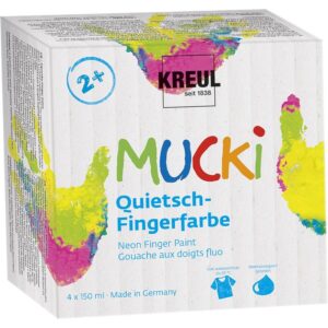 MUCKI Quietsch-Fingerfarben, 4er-Set     - Bild 00