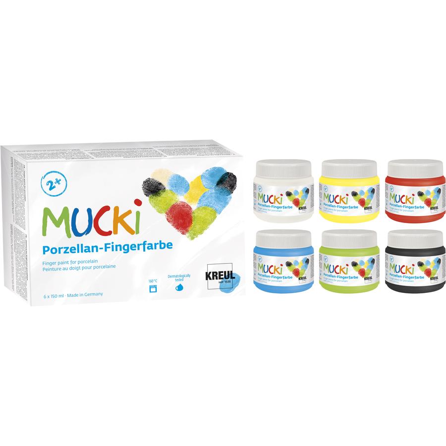 MUCKI Porzellan-Fingerfarbe, 6er-Set - Bild 02