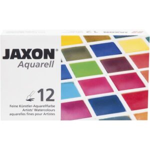 JAXON Aquarell-Metallkasten, 12 halbe Näpfe     - Bild 00