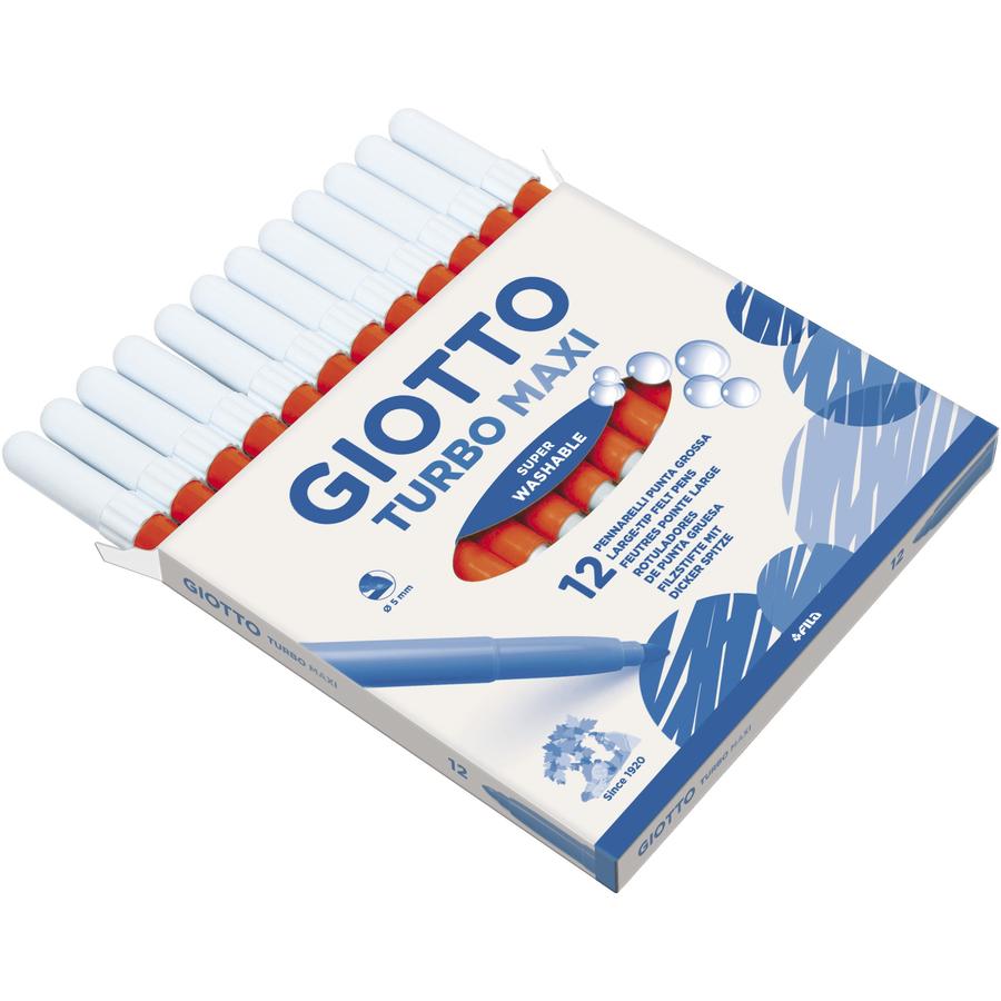 12 GIOTTO Turbo Maxi Fasermaler, Einzelfarben     - Bild 01