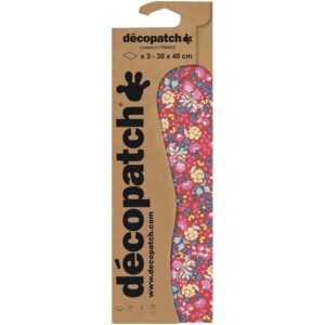 Décopatch-Papier Blümchen, rot     - Bild 00