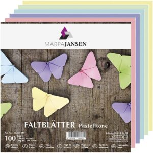Faltblätter Pastelltöne, 14 x 14 cm   - Bild 00