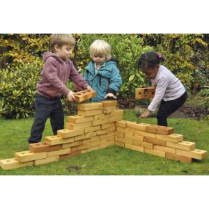 Leichte Holz-Ziegelsteine, 30er-Set      - Bild 00