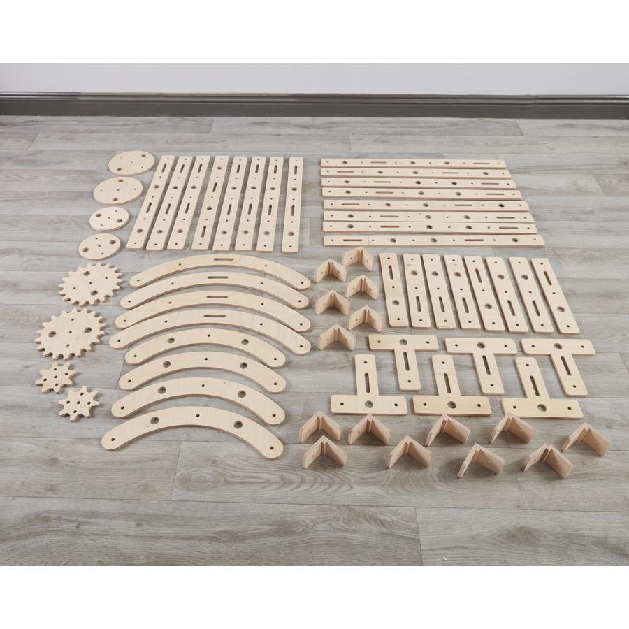 Holz-Konstruktionsbaukasten, 68-tlg.      - Bild 01