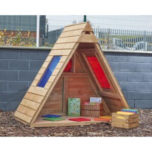 Holz-Zelt mit bunten Fenstern      - Bild 00