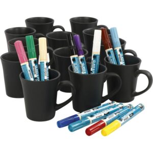 Porzellanbecher Großpack, schwarz, 48-tlg.     - Bild 00