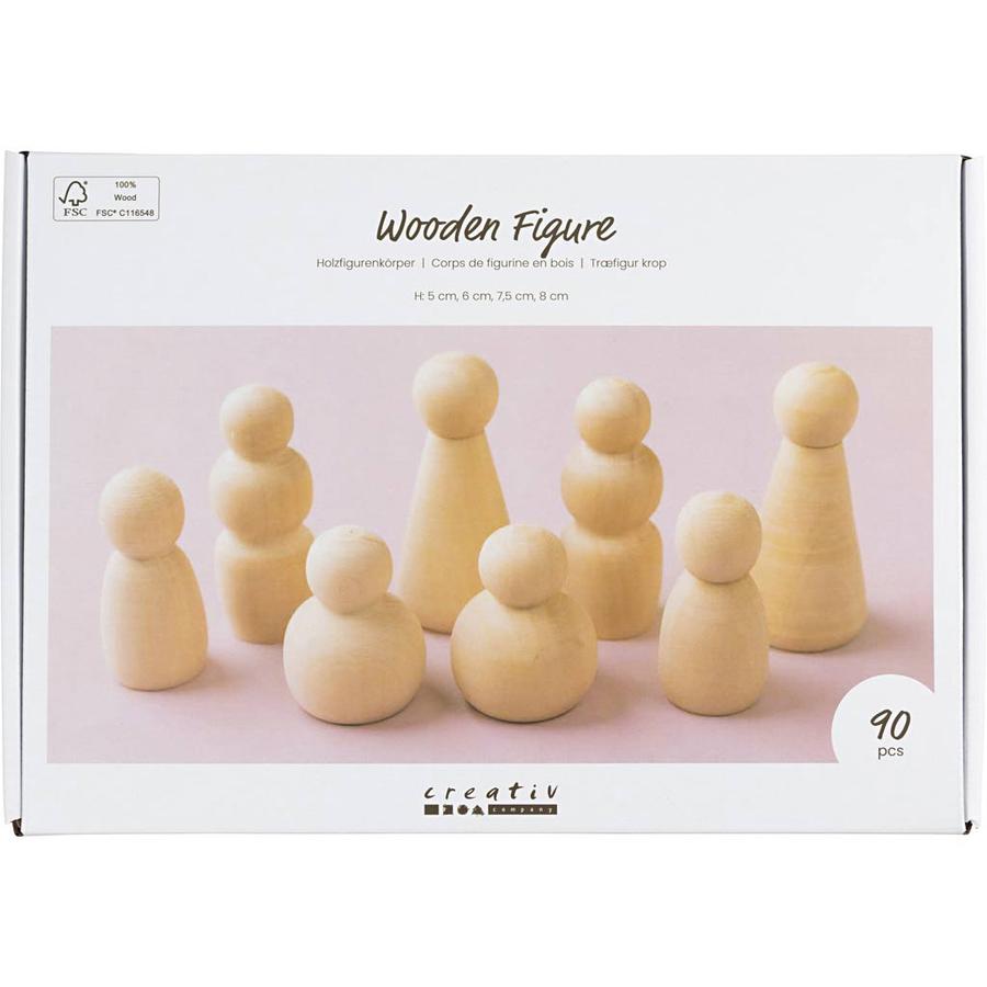 Holzfiguren Großpack, 90-tlg.     - Bild 01