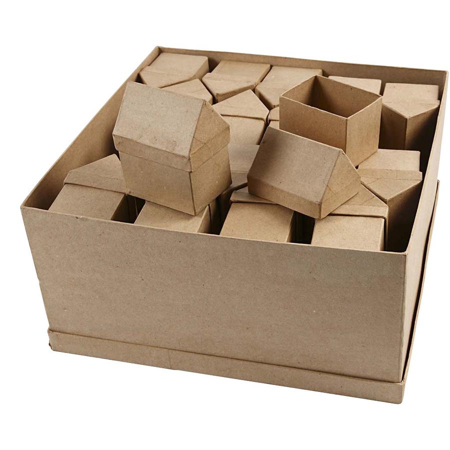 Pappschachteln Häuser Großpack, 40-tlg.     - Bild 01